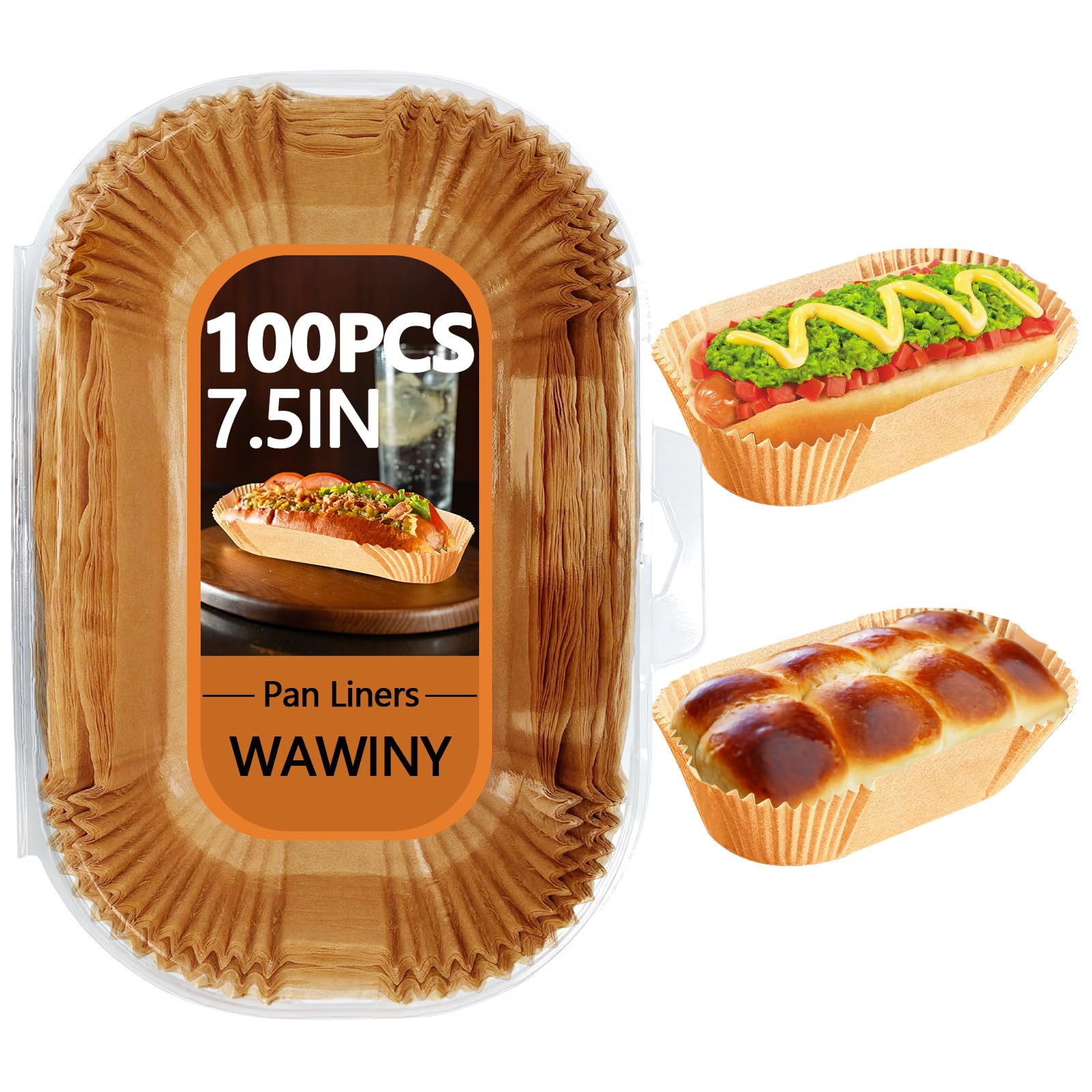 Photo 1 of 100 Pack 7.5 Inch Loaf Pan Liners, Non-Stick Cake Baking Sheets, Unbleached & Greaseproof Baking Paper for Cookies, Cupcakes, Bread.