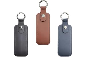 3pcs Wezxrauo Leather USB Flash Drive Case Keychain, Portable Pen Drive Pouch Protective Cover Holder for Data Backup, Travel