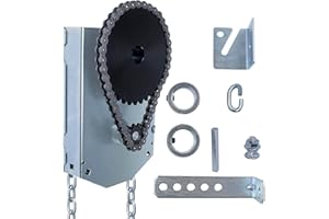 NULTRUMA Garage Door Chain Hoist 1in Solid Keyed Shaft 4:1 Reduction Garage Doors Jack Shaft Mount