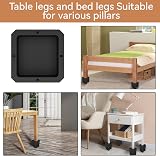 MYMULIKE Heavy Duty Bed Risers Set 1-4 inch 6000 lbs Caster Wheel Support view 9