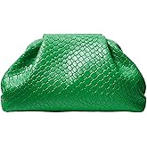 QWINEE Women's Woven Evening Bag Dumpling Clutch Purse No Strap Handbags Elegant Faux PU Leather Clutch Bag | Woven, No Strap, Elegant, Faux PU Leather