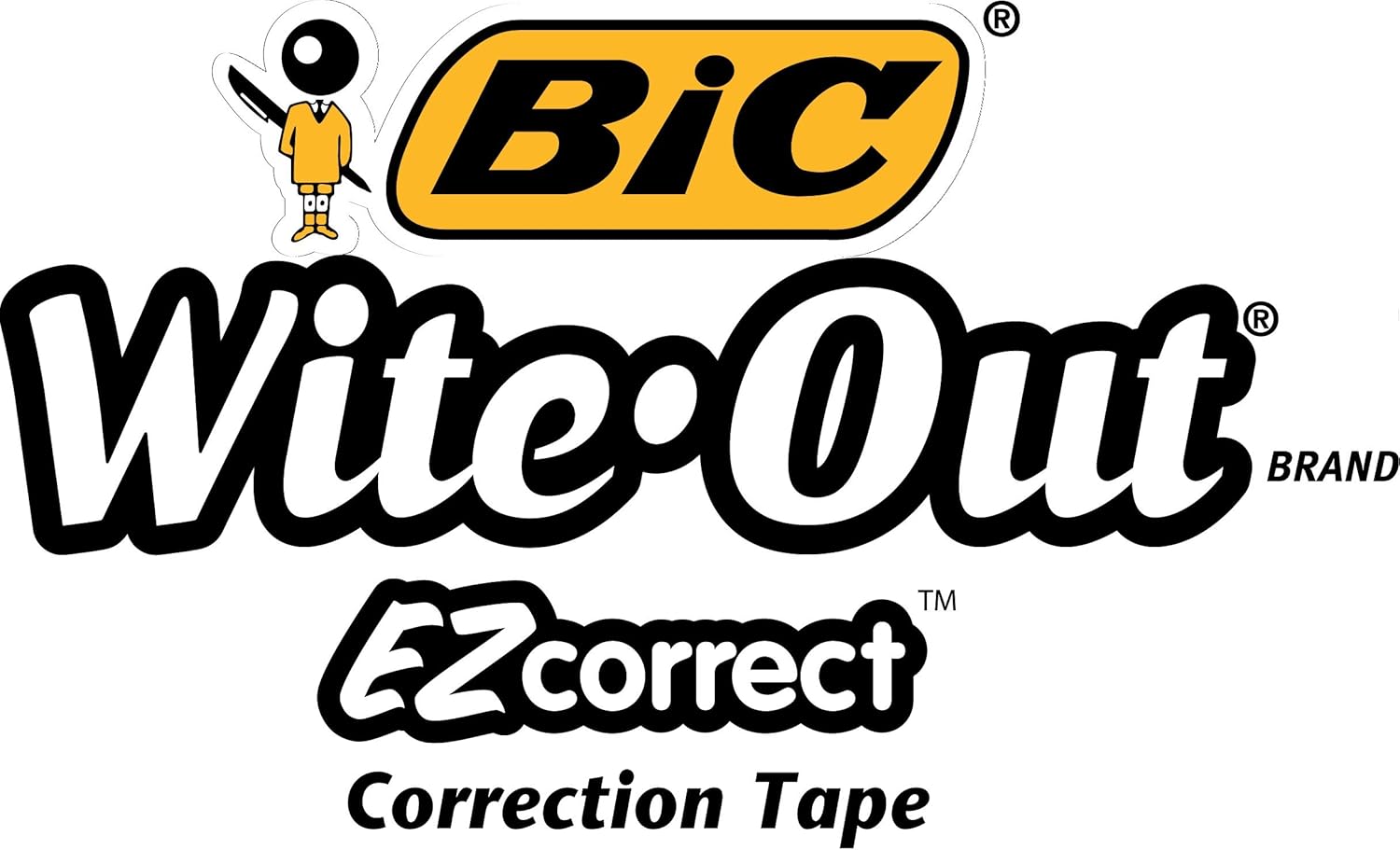 BIC Wite-Out EZ Correct Correction Tape, 2-Count : White Out : Office Products