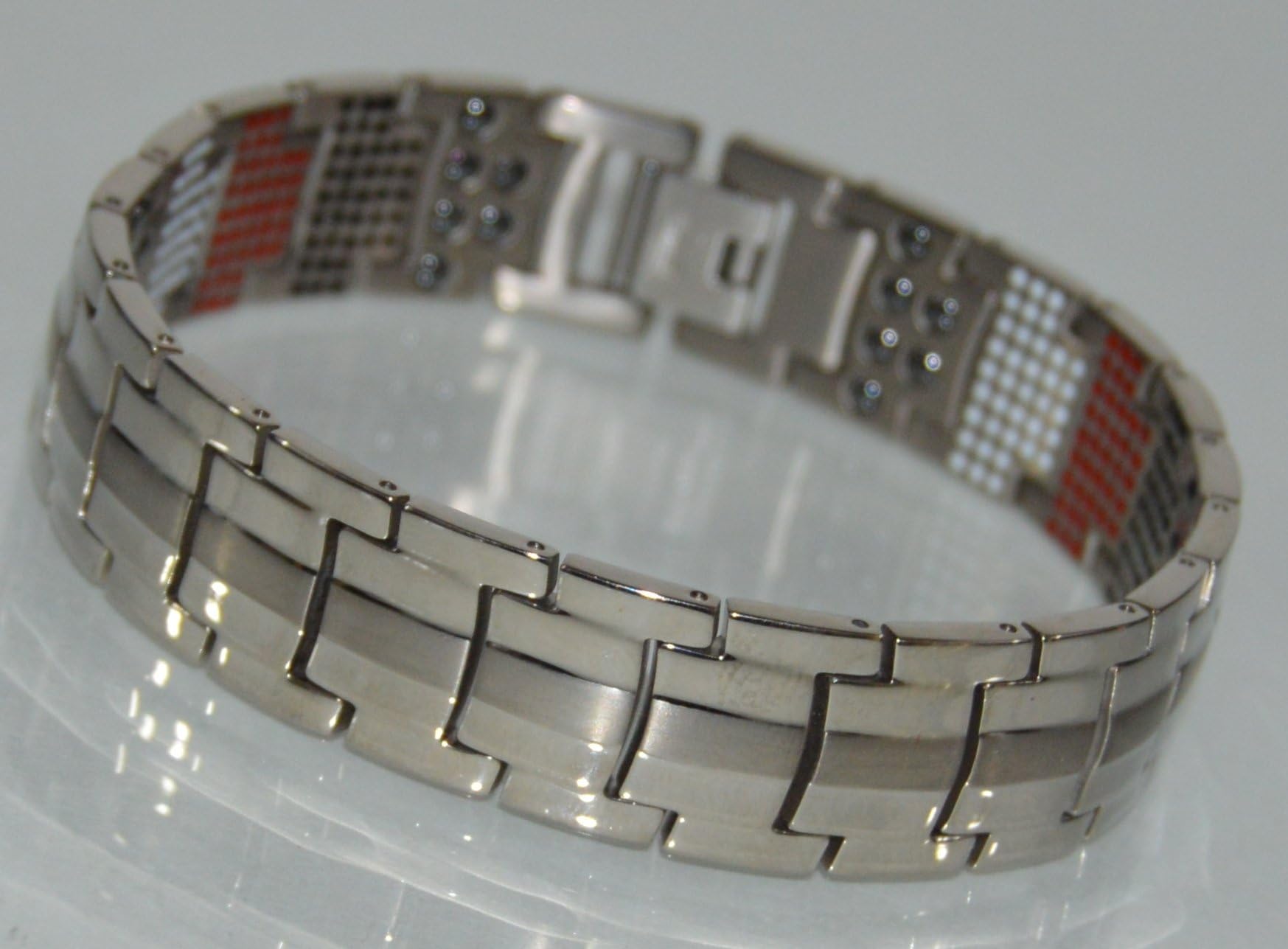 TITANIUM BRACELET Power Energy Magnet Therapy With 4 in 1 Function (LINK REMOVAL TOOL INCLUDED)- FREE “LED FLASHLIGHT WITH KEY CHAIN” WITH YOUR ORDER- 245BR