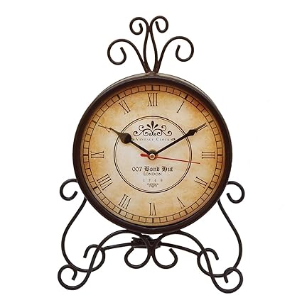 007 Bond Hut 6 Inch Dial Antique Design Table Clock/ Shelf Clock/ Desk Clock