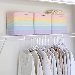 NaturalCozy Storage Cubes 11 Inch Cotton Rope Woven