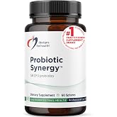 Designs for Health Probiotic Synergy Spheres, 60 Servings | Patented Controlled-Release Probiotic Spheres, Adult Supplement with Bifidobacterium Longum and L. Acidophilus