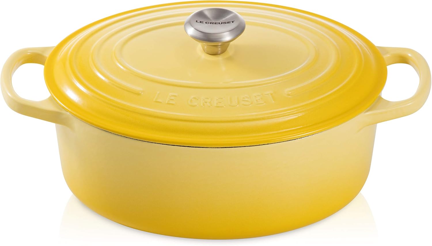 Le Creuset, Cocotte Signature en Fonte Émaillée avec Couvercle, Ø 29 cm, Ovale, Compatible avec