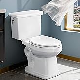 ABath 17" ADA Height Toilet Elongated with Soft Close Seat, Heavy Duty 674 lb Capacity, 360° TSUNAMI Flush 1.28 GPF, 1000g MA