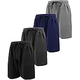 Andrew Scott Mens Cotton Knit Gym Shorts | Mid Weight Fleece Jogger Sweat Shorts | Drawstring & Pockets | MultiPacks & Colors