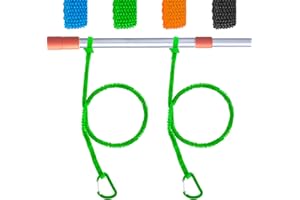 NVAAV 1/2/4 Pack Kayak Paddle Board Tether Leash Stretchable Strap Lanyard Rope, 3.3-7 Feet with Carabiner for SUP Kayaking Boating Canoeing Fishing Pole Rod or Other Gear