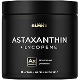 Astaxanthin 24mg + Lycopene 50mg Clinical Strength Carotenoids Skin Supplement w. 100% Natural from MicroAlgae - Best Astaxanthin Supplements for Skin Health & Pigmentation - Astaxantina