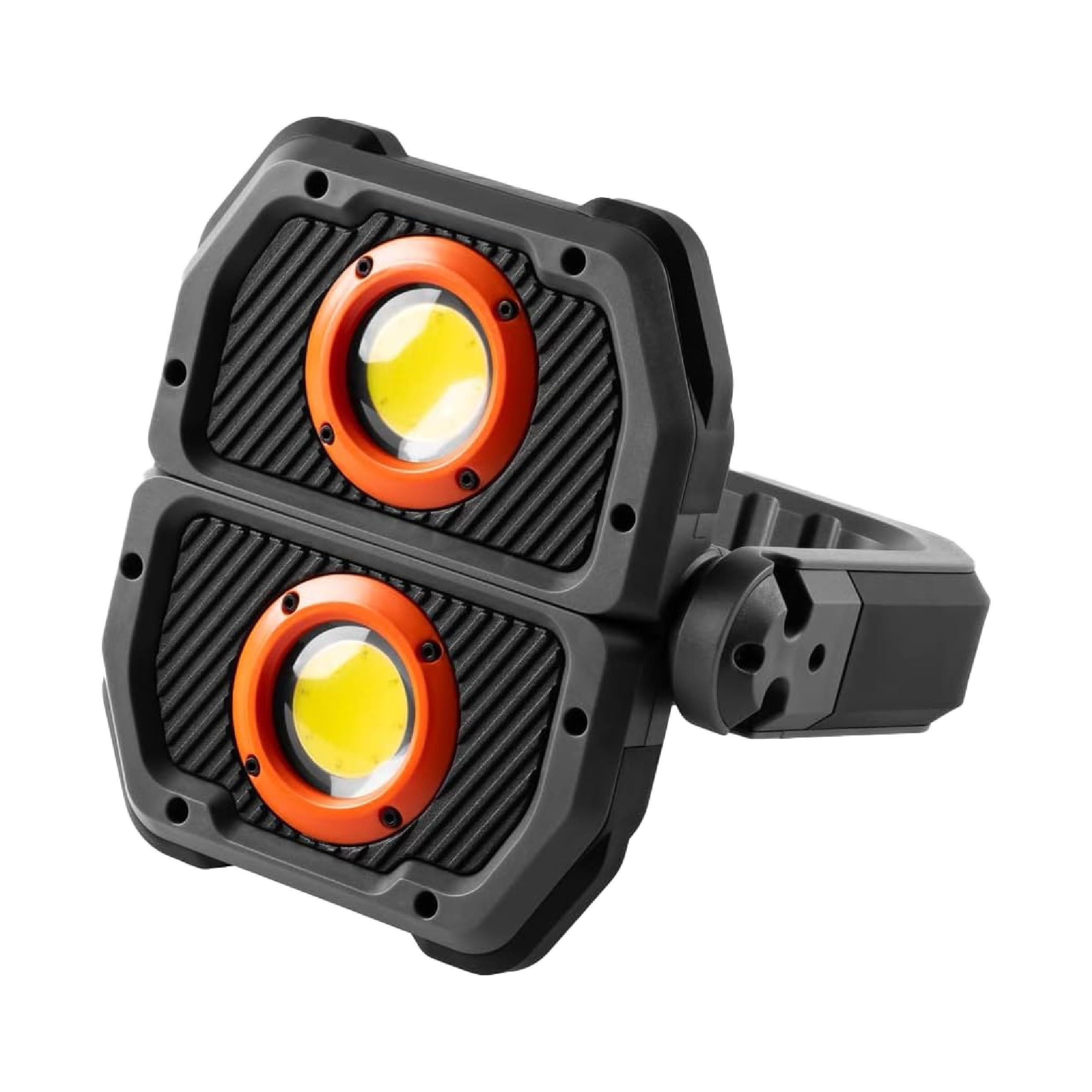 NEBO Omni 3K Lumen Work Light for Tradespeople - Impact & Water Resistant - With Dual COB Output - Portable USB-C Rechargeable Torch with Rotating Magnetic Handle