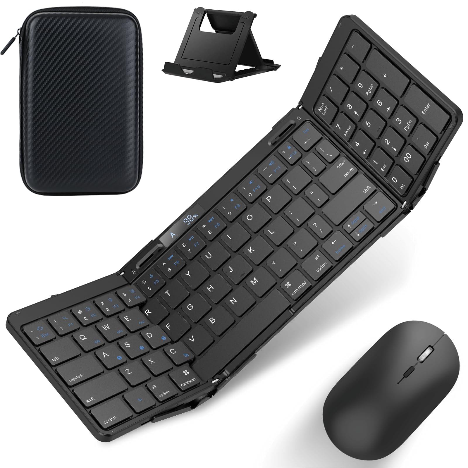 Photo 1 of Foldable Keyboard and Mouse Combo, Travel Bluetooth Folding Keyboard Mouse