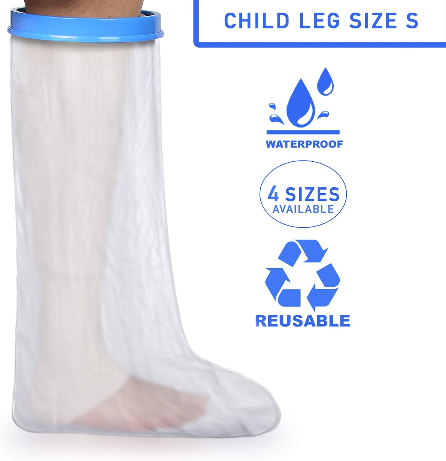Child Leg Waterproof Plaster Cast & Dressing Cover Protector Leg Sleeve Also for Bandages
