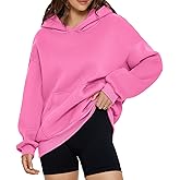 Glamaker Women's Oversized Essentials Hoodies Fleece Sweatshirts Fall Long Sleeve Sweater Pullover Hoodie With Pocket