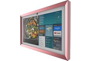 H Huaberich Decorative Frame for Echo Show 15,Aluminum Alloy Metal Materia,A Wide Variety of Colors (Rose red)