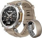 Amazfit Helio Ring + T-Rex Ultra Stainless Steel Mud-Resistant Smartwatch