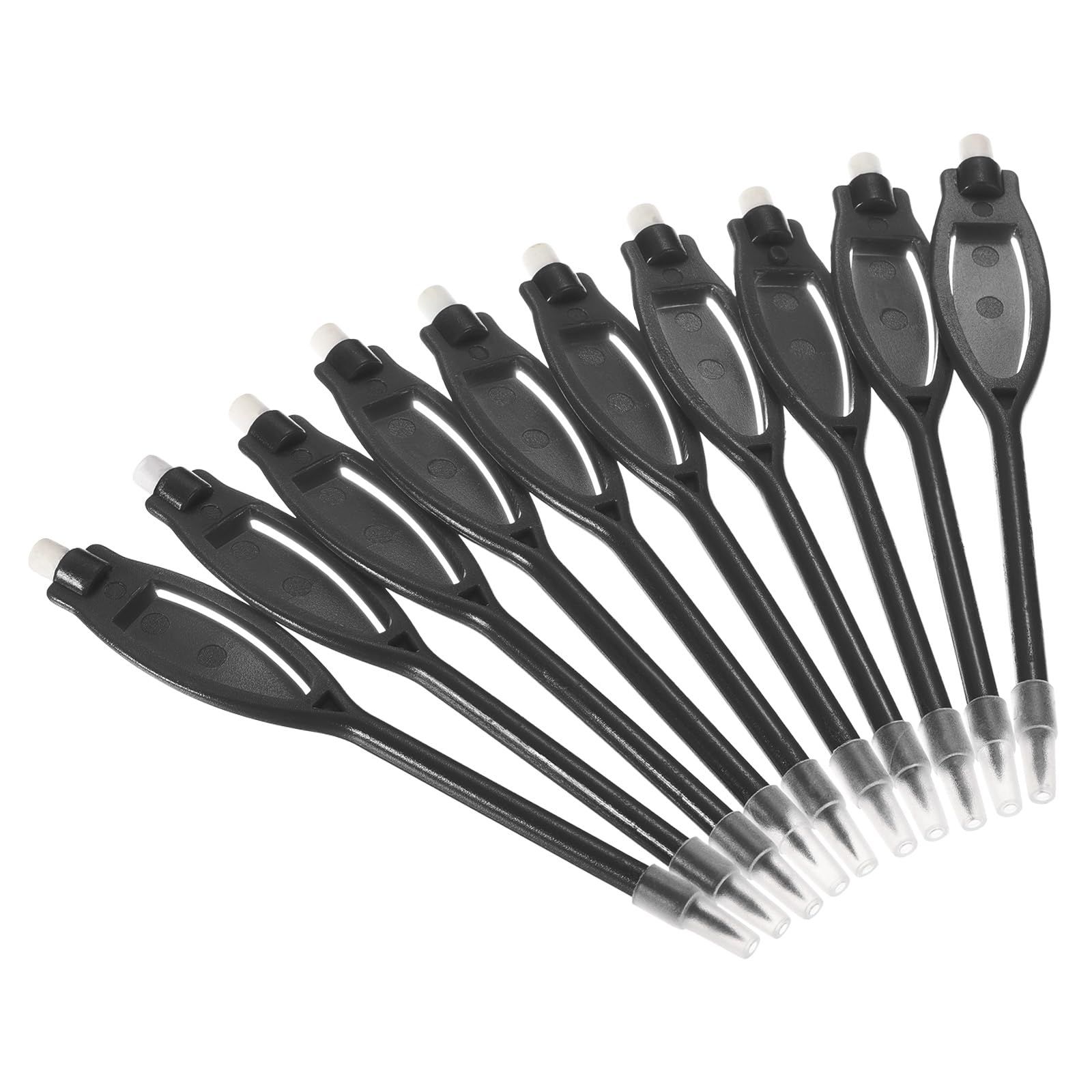 PATIKIL Golf Scoring Pencils with Eraser, 30 Pack Rectangle Clip Plastic 2H Marker Pens for Sport Games Meeting, Black