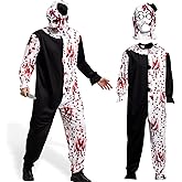 Halloween Art the Clown Costume: Horror Movie Costumes for Adult Men, Terrifier Killer Cosplay Outfit Set with Hat Dagger