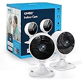 GNCC Only 2.4GHz Indoor Security Camera, 1080P Cameras for Home Security, Motion Detection, Two-Way Audio, Night Vision, Dog Camera with App, Easy Install, Cloud Storage Subscription Required(2-Pack)