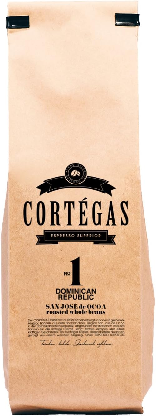 Cortegas Espresso Superior - direct trade premium coffee - whole beans from the dominican republic - 330g
