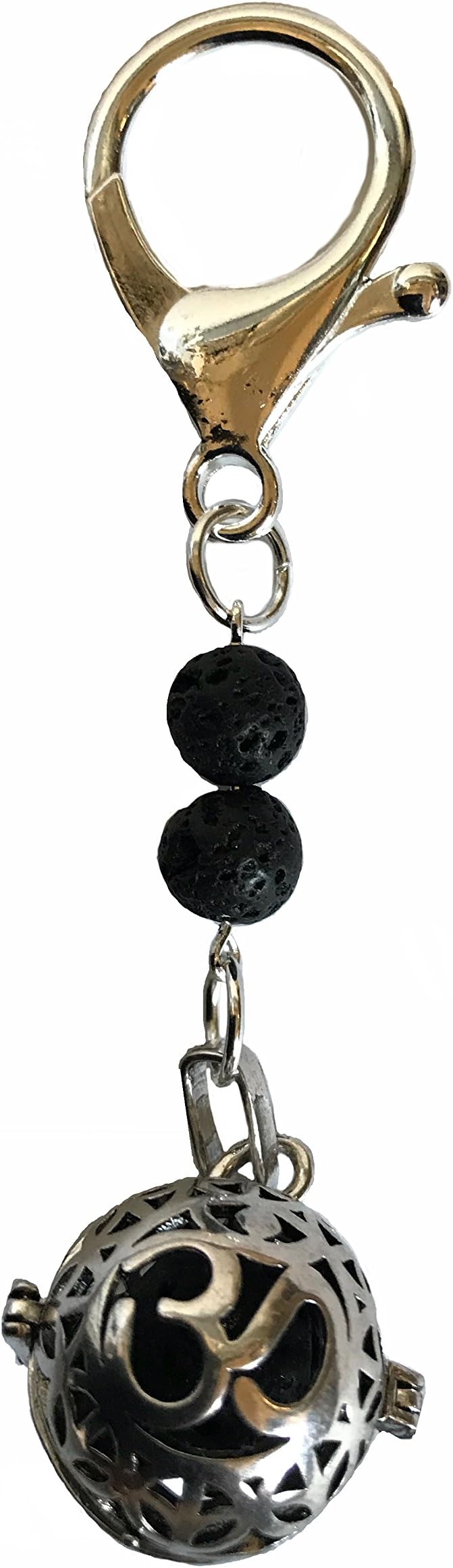 Om Aum Aromatherapy Diffuser Lava Rock Key Chain