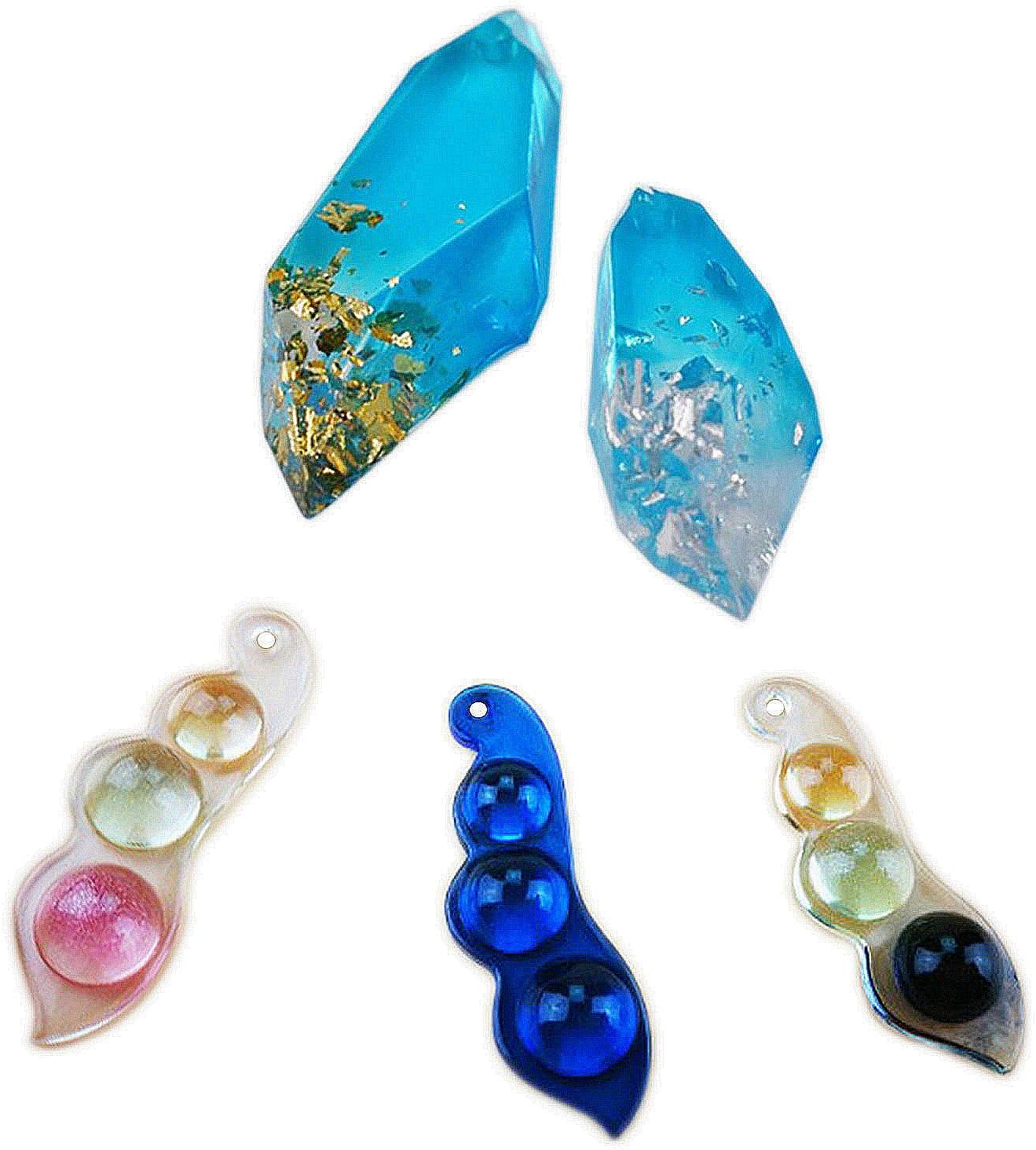 Kare & Kind Resin Molds, Jewelry Making Kit, Set of 6 Silicone Shapes to Mold Pendants, Earrings, Ornaments - Image 5
