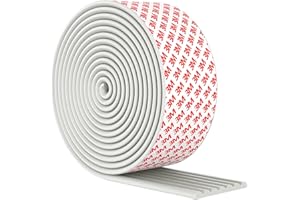 YICHYAYA Baby Proofing 16.4ft Extra-Wide Edge Protectors for Baby with 3M Strong Adhesive Double Sided Tape, Sharp Edge & Corner Safety Guards Furniture Bumper for Table, Furniture, Fireplace, White