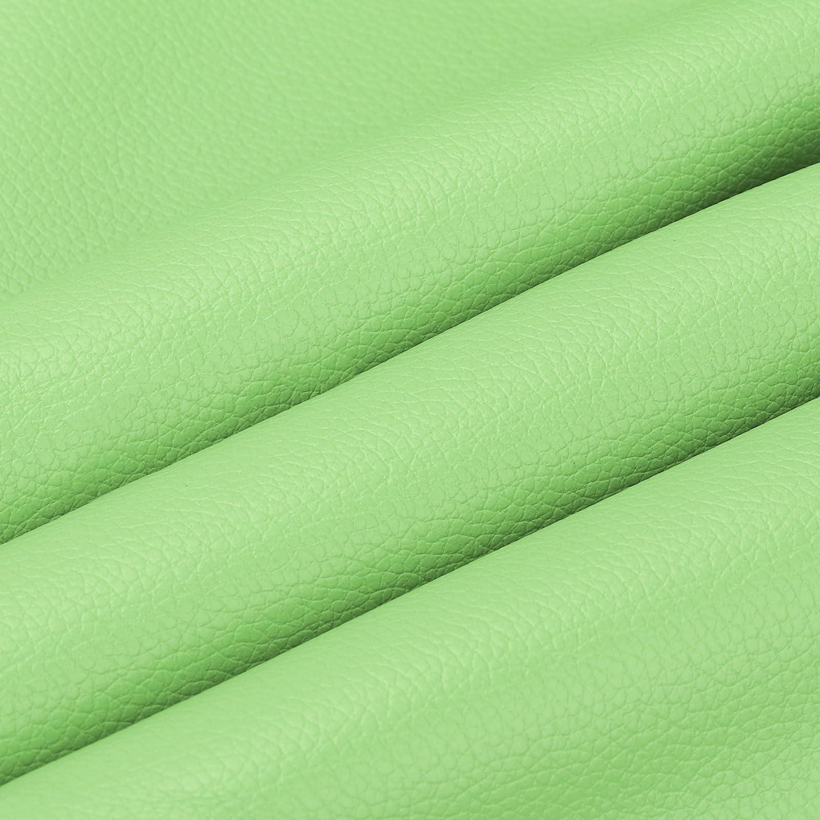 PATIKIL 54x19.7x0.05 Inch Faux Leather Sheets, Soft Colored Faux PU Leather Sheets Repair Fabric Patch for Book Binding, Repairing, Crafting, Sewing, Light Green
