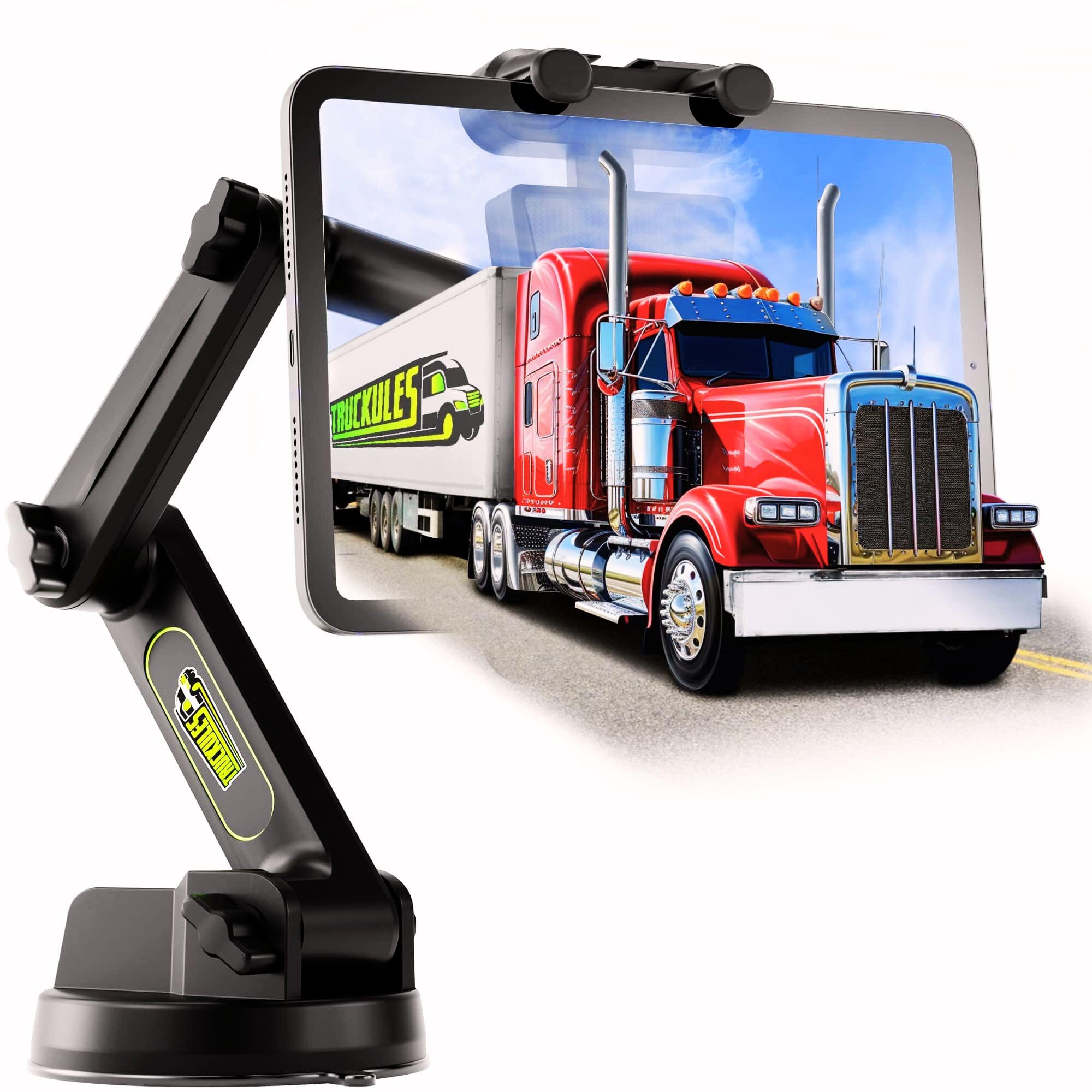 Photo 1 of Truckules Tablet Mount for Truck - Heavy Duty Super Suction Cup for Tablet & iPad Mount Truck Dashboard Windshield 16.7 inch Long Arm & Stable, Compatible with Tablet & iPad, Big Rig Truck 16.7 inch