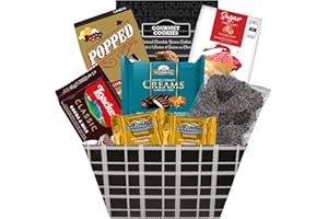 Stylish Gift Basket with Sweets & Treats – Perfect Holiday Gift of Chocolate, Cookies & Candy