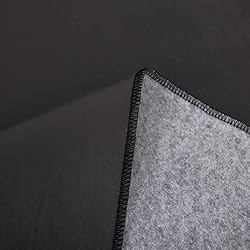 NLMUVW Black Vinyl Tablecloth with Flannel Backing
