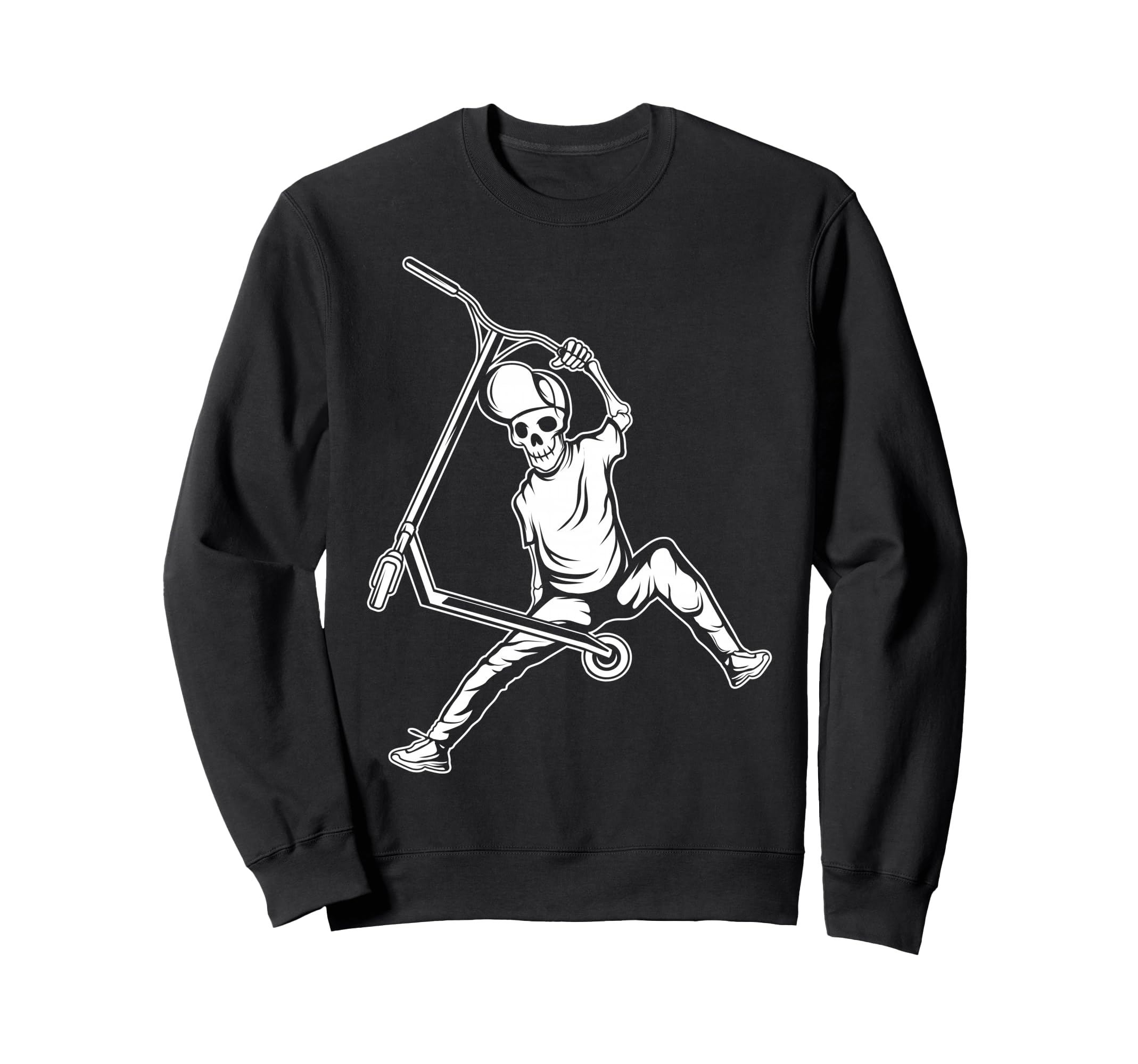 Scooter Stunt Skeleton Scooter Gift Idea Sweatshirt