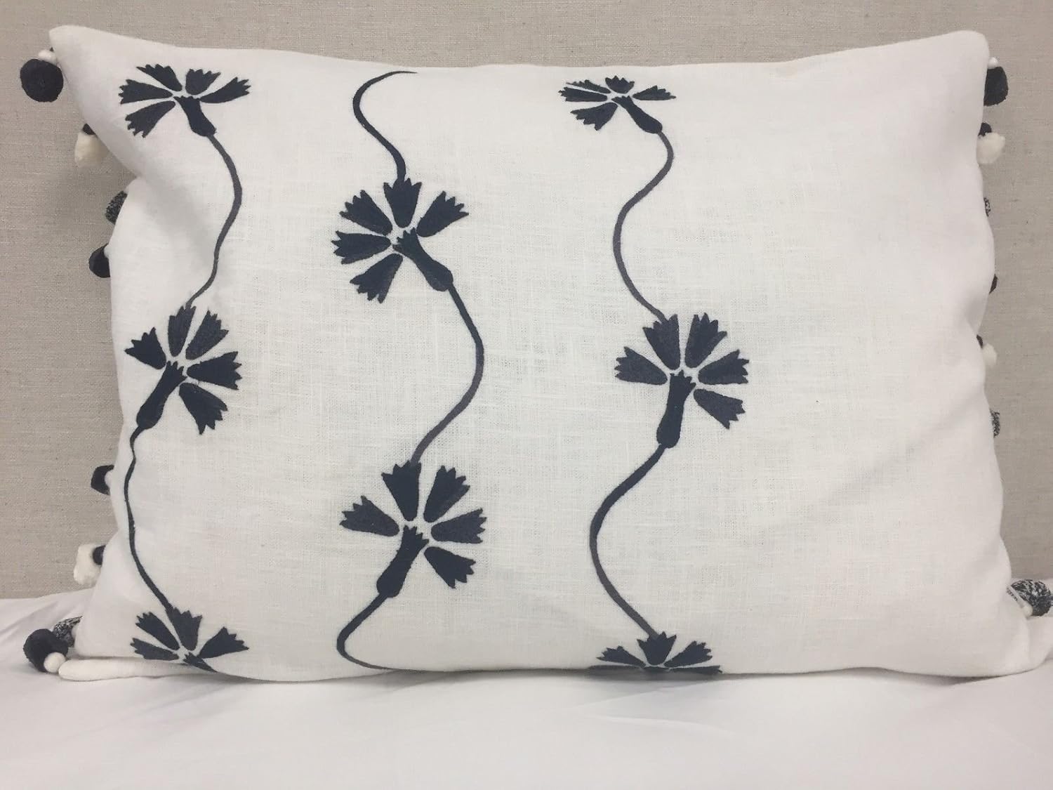 Amazon Com Designers Guild Shirotae Cushion Graphite Blue Navy Home Kitchen