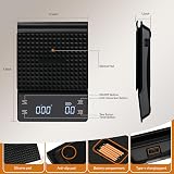 Bemece Digital Coffee Scale with Timer 0.1g-3000g Large LED Display USB-C view 2