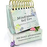 MESMOS 366 Daily Self Care Quotes Mindfulness Perpetual Calendar, Cute Office Desk Decor Women, Desk Decorations Accessories 