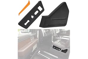 OKPARZ Replacement for Front Left LH Driver Seat Trim Cover Panel & Seat Switch Housing Bezel 2009-2014 Ford F-150 F150 2010-2014 Lincoln Mark LT 9L3Z1661693CA Black