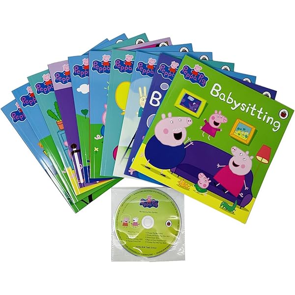 Peppa Pig Yellow Bag 10 Books Collection Set including CD (The