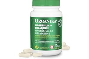 Organika Magnesium + Melatonin + GABA – Natural Sleep & Relaxation Support– Helps Calm the Mind, Ease Muscle Tension & Promot