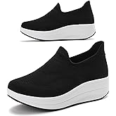 RUIDENG Walking Shoes for Women Nurse Slip Resistant Work Running Sneakers Loafers Platform Sneakers Comfortable Weight Light