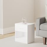 VASAGLE Bedside Tables 2 Pack End Tables with Drawer White LET819T14 view 2