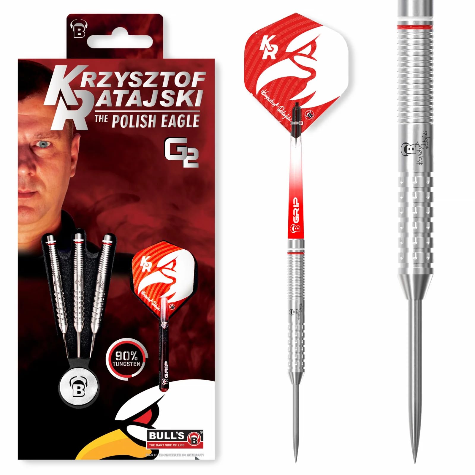 Bull's Generation 2 Krzysztof Ratajski Steel Dart, 90% Tungsten