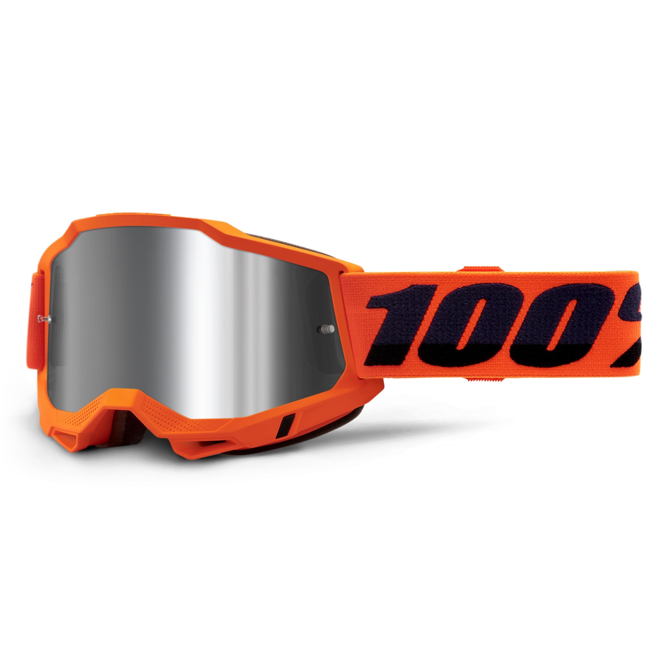 100% ACCURI 2 Goggle Neon/Orange - Mirror Silver Flash Lens