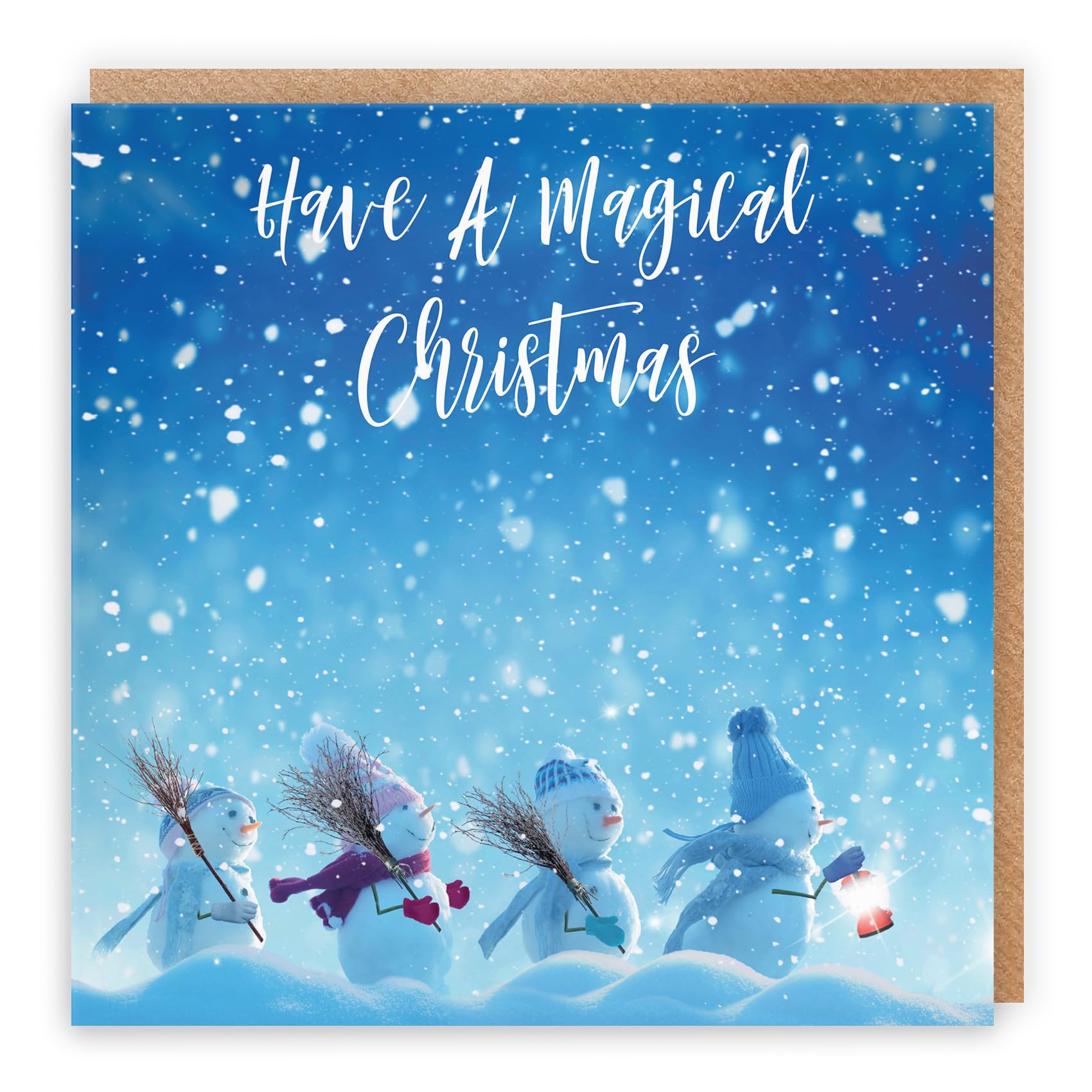 Hunts England - Individual Christmas Card - Have A Magical Christmas - Snow People Collection - Fun Card