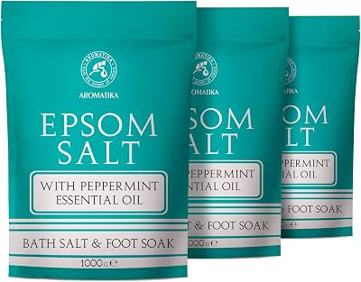 AROMATIKA Epsom Bath Salt Peppermint Oil 3000g Magnesium Sulphate Soak