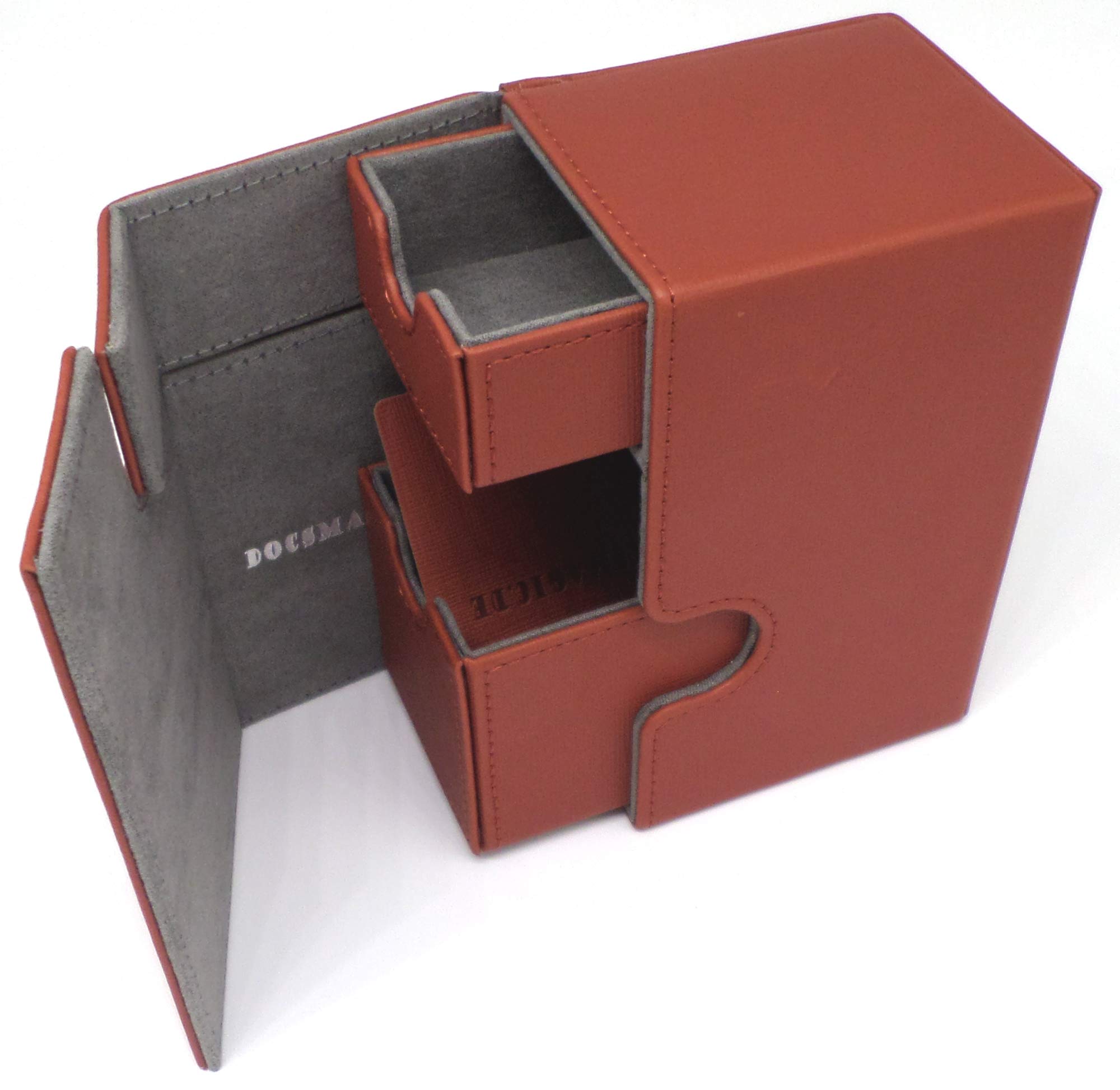 docsmagic.de Premium Magnetic Tray Box (80) Copper + Deck Divider - MTG - PKM - YGO