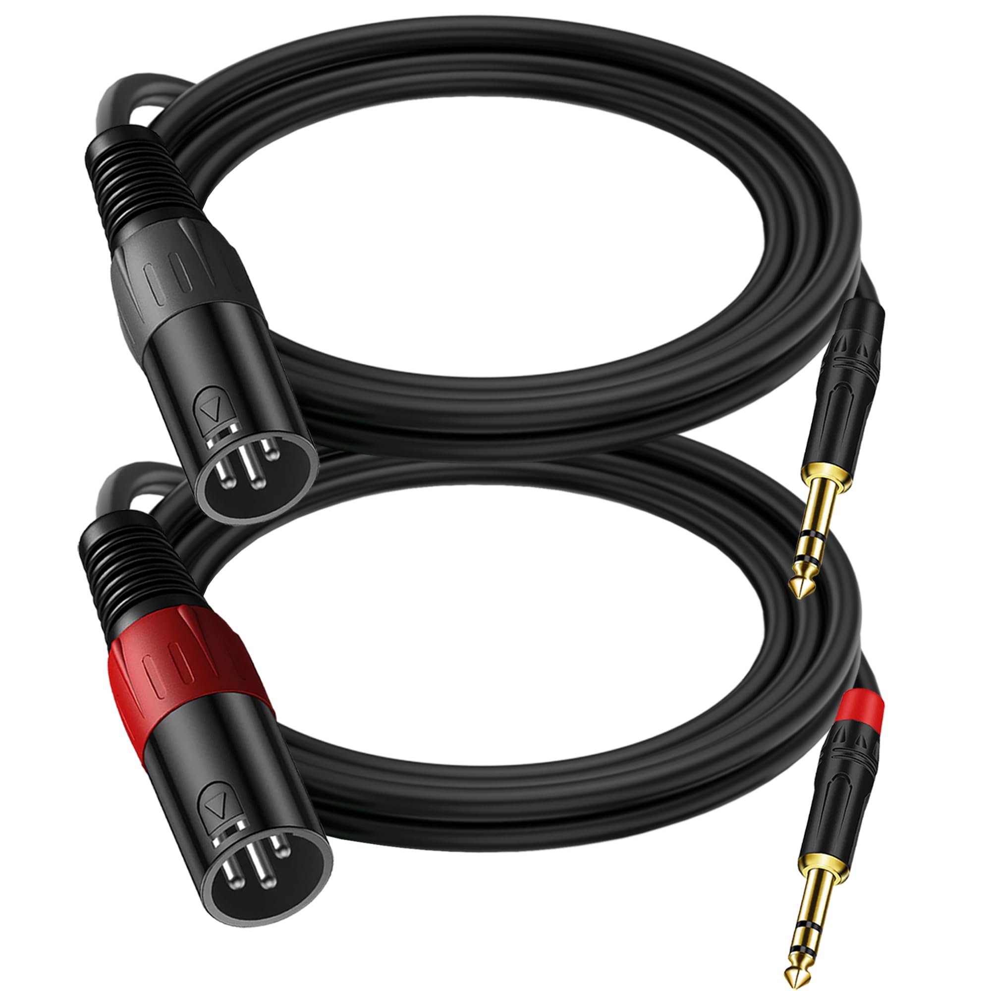 Photo 1 of LanSenSu XLR to 1/4 TRS Stereo Adapter,XLR Male to 1/4 Inch (6.35mm) Stereo Balanced Microphone Stereo Audio Converter AdapterCable 2Pack (6.35mm to XLR Male-4ft)