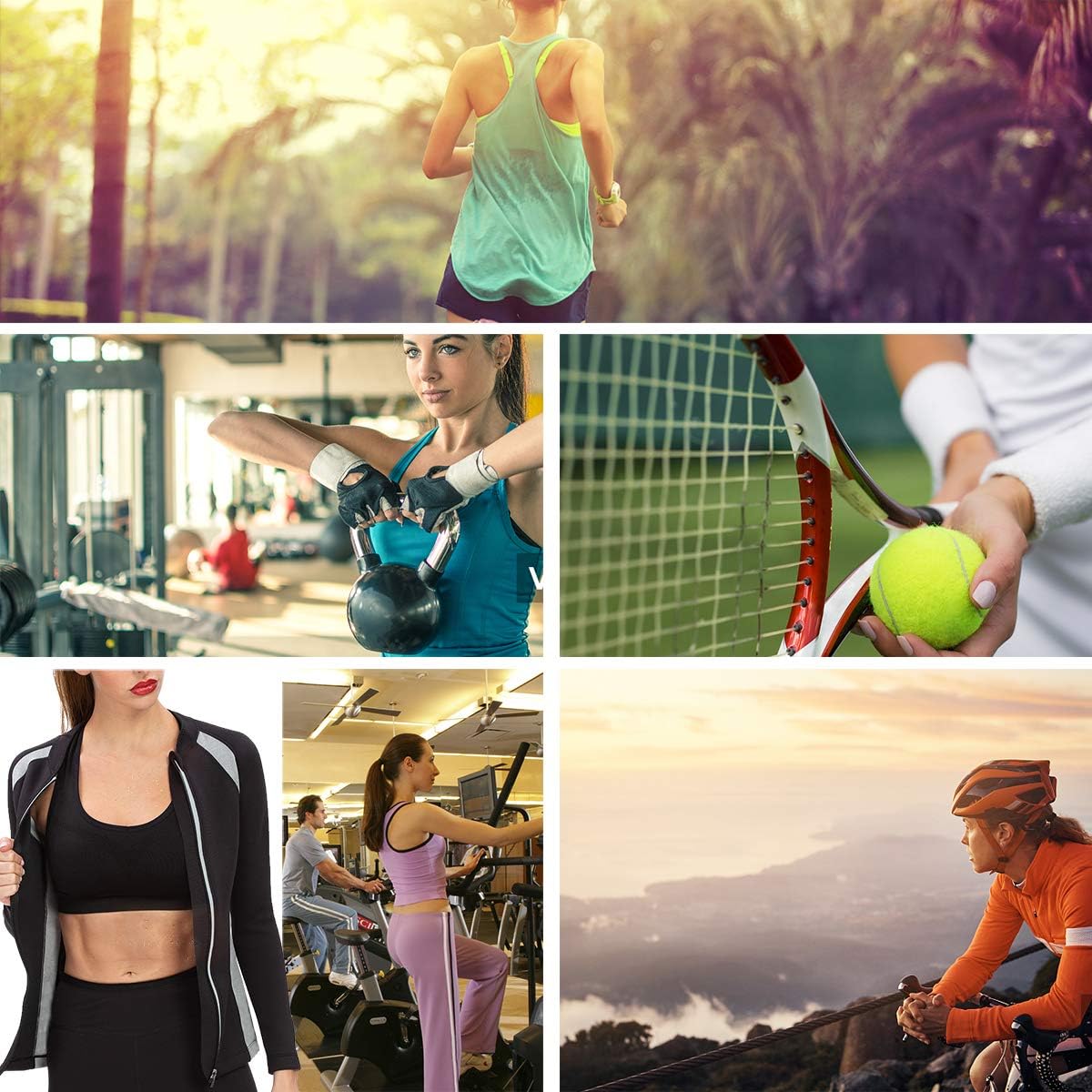 Neoprene Sauna Suit Hot Sweat Slimming Body Shaper Workout Jacket Shaperwear Tops: Clothing