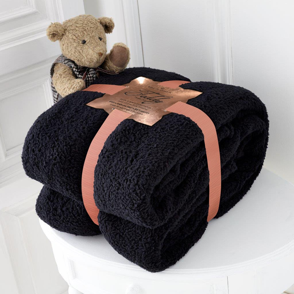black teddy bear fleece