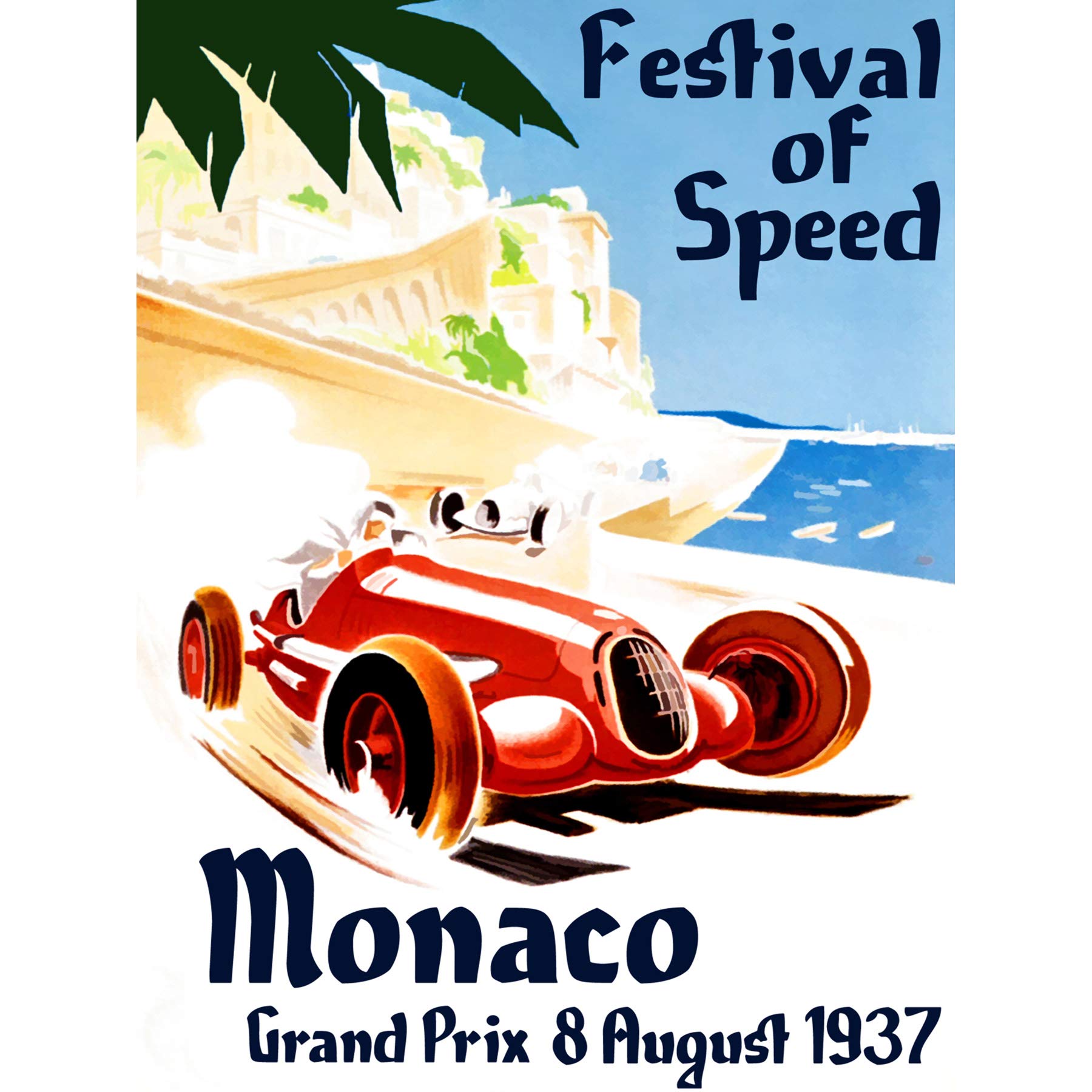Wee Blue Coo Advertisement Grand Prix Car Automobile Festival Of Speed Monaco Canvas Print